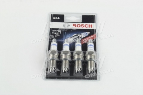 Свеча зажигания WR78X SUPER-4 SB 2108-099, 2110-2112 (8кл.) 4 шт. BOSCH 0242232804