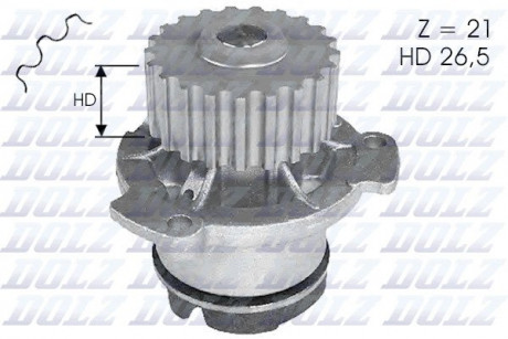 Водяной насос LADA 2108-21099 (кругл.зуб) DOLZ L121