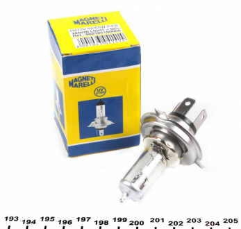 Автолампа H4 P43t 55 W 60 W прозрачная MAGNETI MARELLI 002585100000 (фото 1)