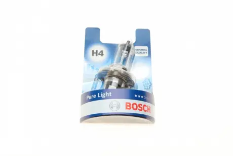 Автолампа Pure Light H4 P43t 55 W 60 W прозрачная BOSCH 1987301001