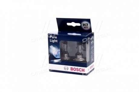 Автолампа (12V 55W H7 PURE LIGHT бокс 2 шт) BOSCH 1987301406 (фото 1)