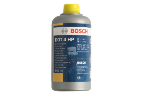 Тормозная жидкость 0.5л (DOT 4 HP) BOSCH 1987479112 (фото 1)