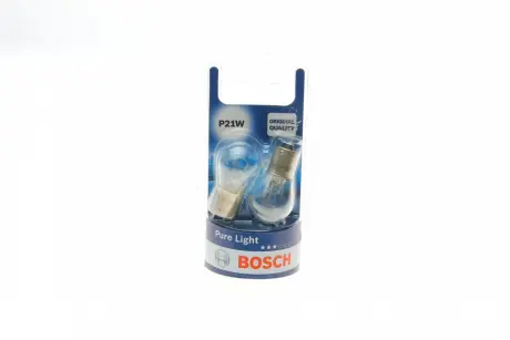 Автолампа Pure Light P21W BA15s 21 W прозрачная BOSCH 1987301017