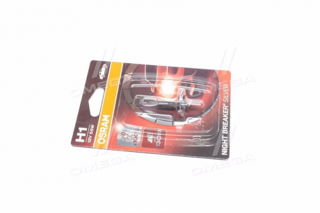 Автолампа Night Breaker Silver H1 P14,5s 55 W прозрачный OSRAM 64150NBS01B (фото 1)