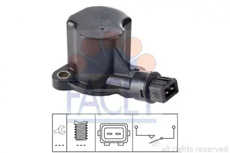Датчик заднього ходу Skoda Octavia / VW Bora / Caddy / Golf / Passat / Polo 1.4-2.9 88-07 FACET 7.6193
