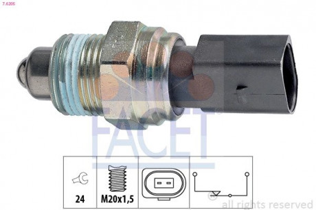 Датчик включения заднего хода FACET 7.6205