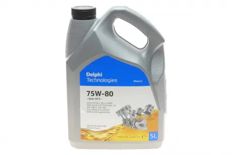 Масло трансмісійне GL-5 75W80 5л Delphi 28344398