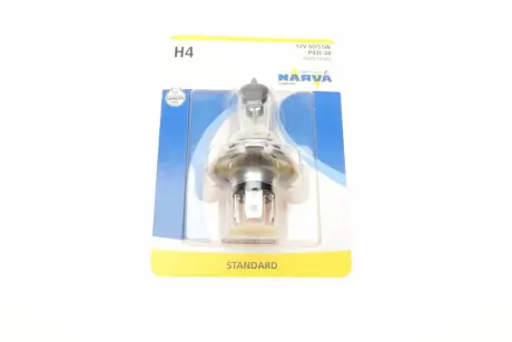 Автолампа H4 12V 60/55W P43t Standard (блістер/1 шт) NARVA 488814000 (фото 1)