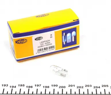 Лампа розжарювання W3W 12V 3W W2,1x9,5d MAGNETI MARELLI 003821100000