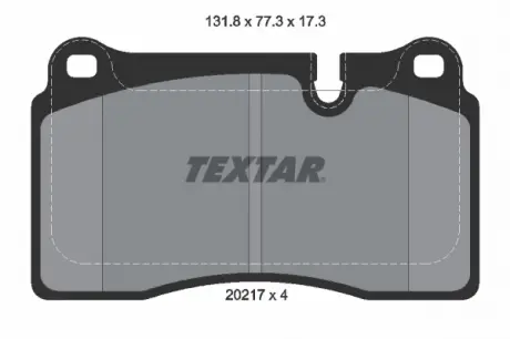 Тормозные колодки дисковые TEXTAR 2021701
