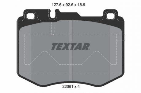 Тормозные колодки дисковые TEXTAR 2206101