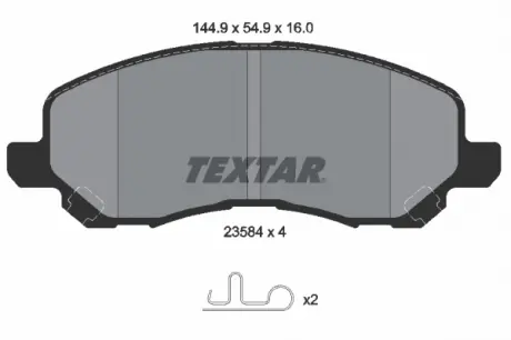 Гальмівні колодки дискові TEXTAR 2358403