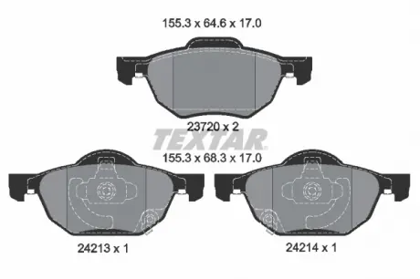 Тормозные колодки дисковые TEXTAR 2372001