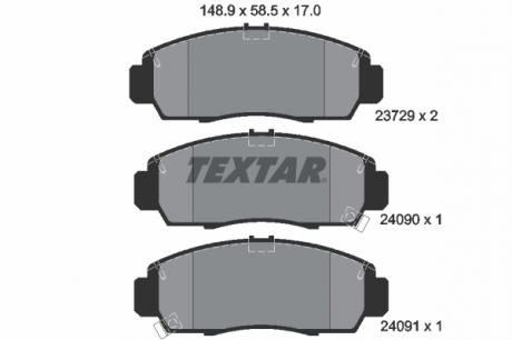 Тормозные колодки дисковые TEXTAR 2372901