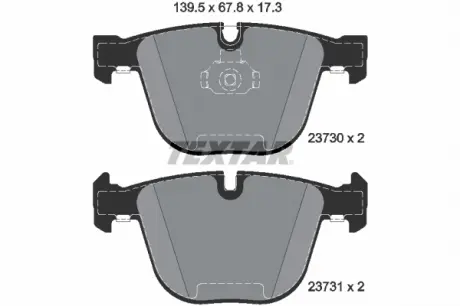 Тормозные колодки дисковые TEXTAR 2373001