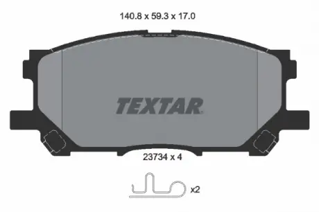Гальмівні колодки дискові TEXTAR 2373401