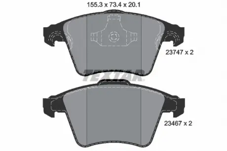 Тормозные колодки дисковые TEXTAR 2374702