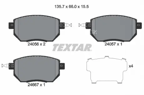 Гальмівні колодки дискові TEXTAR 2405601