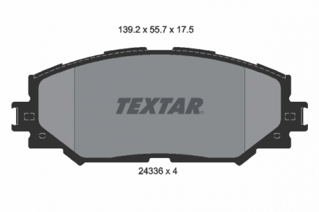 Тормозные колодки дисковые TEXTAR 2433601 (фото 1)