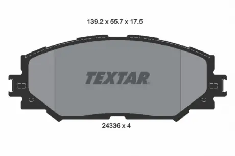 Гальмівні колодки дискові TEXTAR 2433601