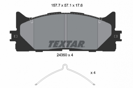 Тормозные колодки дисковые TEXTAR 2435001