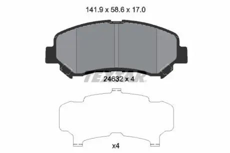 Гальмівні колодки дискові TEXTAR 2463201 (фото 1)