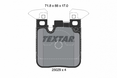Тормозные колодки дисковые TEXTAR 2502902 (фото 1)