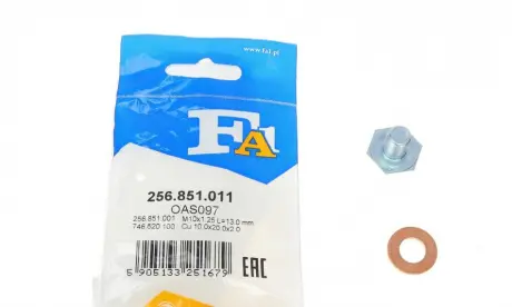 Пробка піддона Fischer M10x1,25 Fischer Automotive One (FA1) 256.851.011
