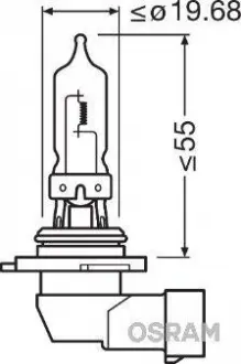 Автолампа Super Bright Premium HB3 P22d 100 W прозрачная OSRAM 69005SBP (фото 1)