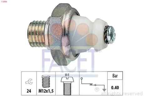 Датчик давления масла FACET 7.0098