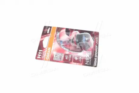 Автолампа Night Breaker Laser H11 PGJ19-2 55 W прозрачно-голубая OSRAM 64211NL01B