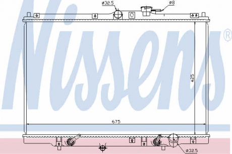 Радиатор охлаждения двигателя NISSENS 63346 (фото 1)