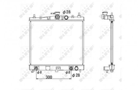 Радіатор охолодження двигуна NRF 53535