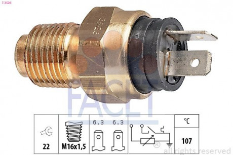 Датчик температуры Ducato 2.5-2.8D / TD / Jumper / Boxer 2.8HDi 02> FACET 7.3526