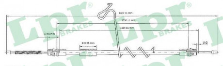 Тросик стояночного тормоза LPR C0293B (фото 1)
