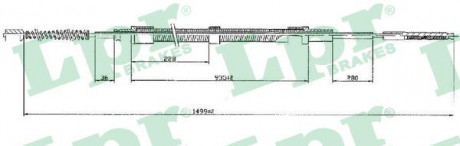 Тросик стояночного тормоза LPR C0304B