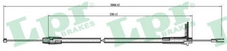 Тросик стояночного тормоза LPR C0415B
