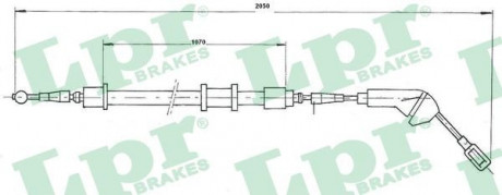 Тросик стояночного тормоза LPR C0582B