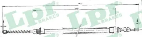 Тросик стояночного тормоза LPR C0660B