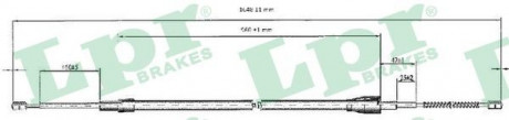 Тросик стояночного тормоза LPR C0812B