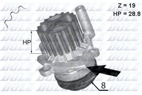 Водяний насос DZ A222 DOLZ A224