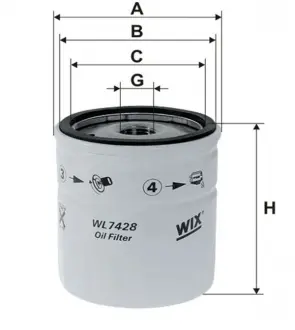 Фильтр масляный (OP 570/1) WIX FILTERS WL7428