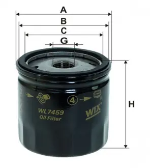 Фільтр масляний (OP 629/1) WIX FILTERS WL7459