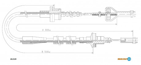 Тросик сцепления ADRIAUTO 28.0109