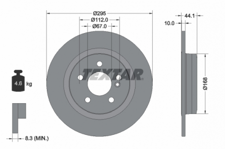 Тормозной диск PRO TEXTAR 92254903 (фото 1)