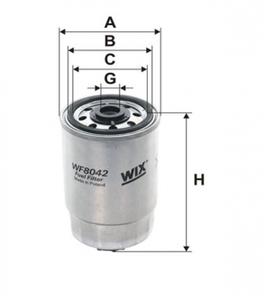 Фильтр топливный (PP 837) WIX FILTERS WF8042