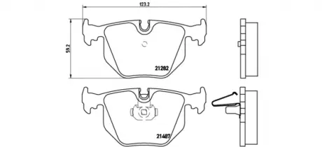 Тормозные колодки Brembo BREMBO P06020