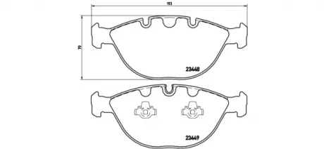 Тормозные колодки BREMBO P06028