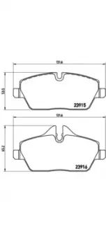 Тормозные колодки BREMBO P06034