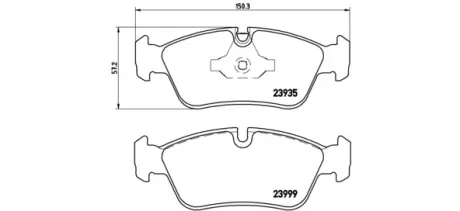 Тормозные колодки BREMBO P06035